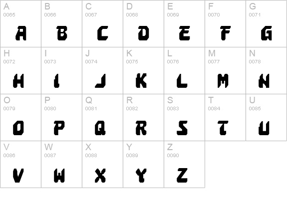 Astropolis Condensed uppercase A-Z preview