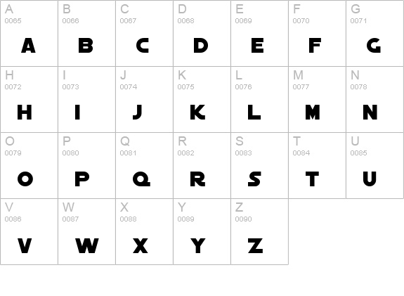 AstroSolid uppercase A-Z preview