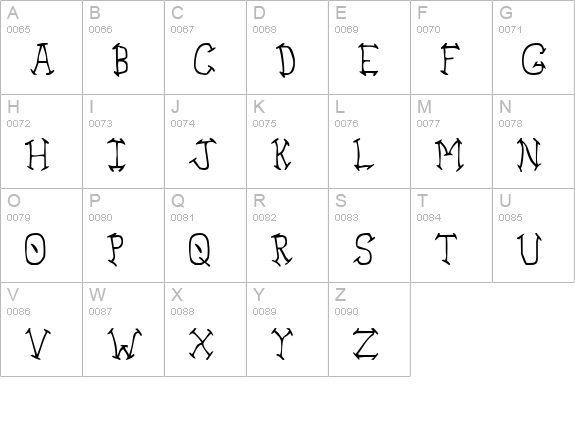 Aswell uppercase A-Z preview