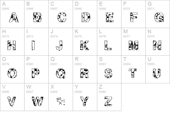Asylum uppercase A-Z preview