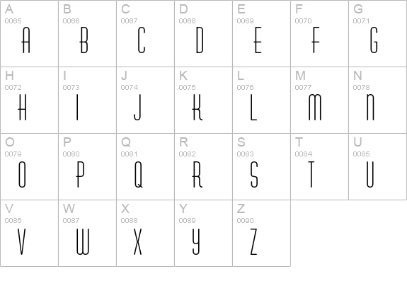AT Aldous Vertical uppercase A-Z preview