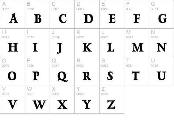 AT Hadriano Std Cond Extra Bold uppercase A-Z preview