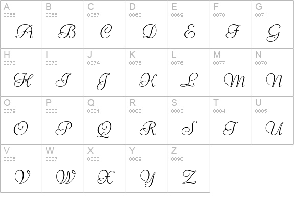 AT Liberty Std uppercase A-Z preview