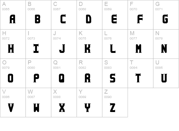 Ataxia BRK uppercase A-Z preview