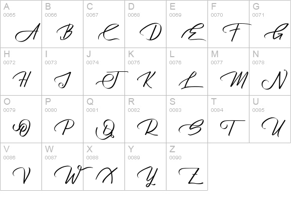 AthumThin uppercase A-Z preview