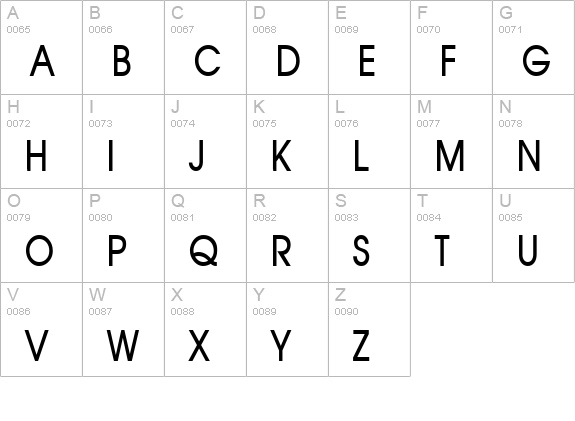 Atilla Condensed Bold uppercase A-Z preview
