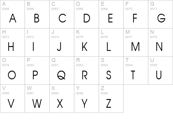 Atilla Condensed Normal uppercase A-Z preview