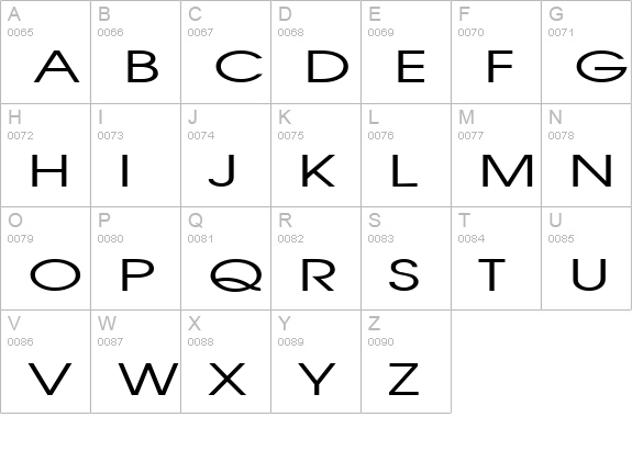 Atilla Extended Normal uppercase A-Z preview