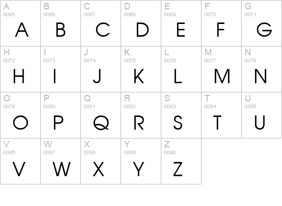 Atilla Normal uppercase A-Z preview