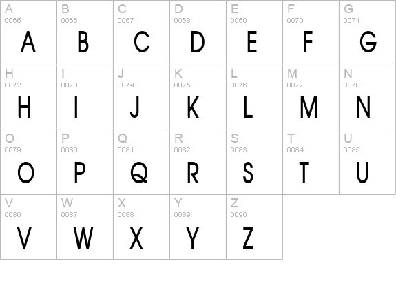 Atilla Thin Bold uppercase A-Z preview