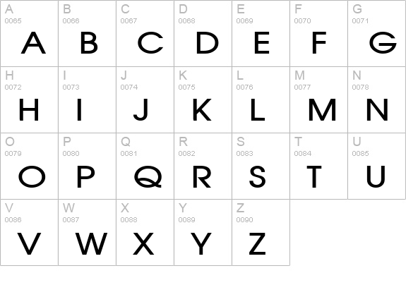 Atilla Wide Bold uppercase A-Z preview