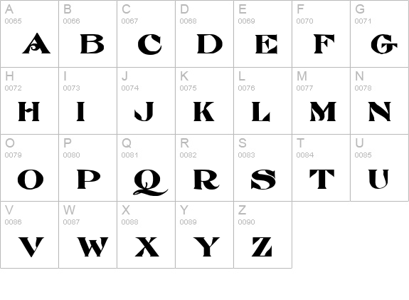 Atkinson Eccentric uppercase A-Z preview