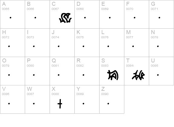Atlantean uppercase A-Z preview
