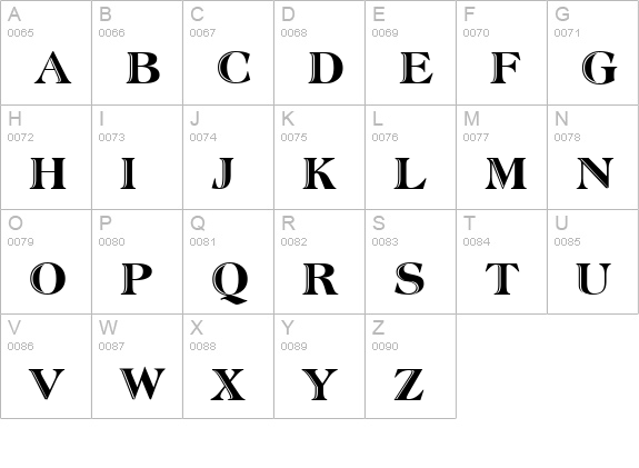 Atlantic Inline-Normal uppercase A-Z preview