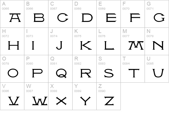 Atlantis MF uppercase A-Z preview