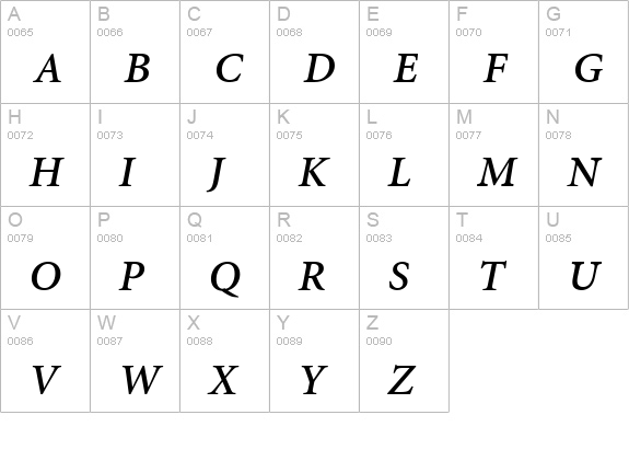 Atlantix SSi Semi Bold Italic uppercase A-Z preview