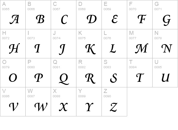 Atlantix Swash SSi Semi Bold Italic uppercase A-Z preview