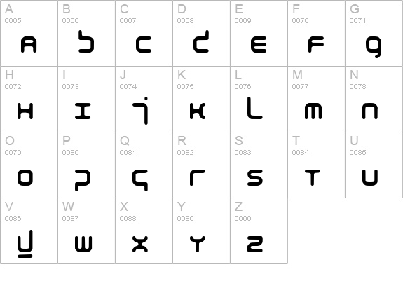 Atmosphere Round uppercase A-Z preview