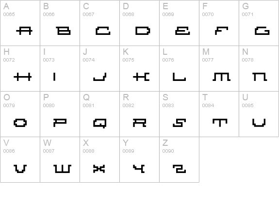 Atomic-Inline uppercase A-Z preview