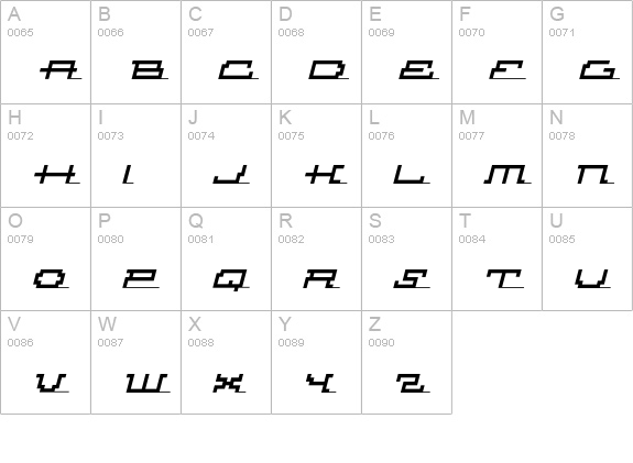 Atomic-InlineScriptItalic uppercase A-Z preview