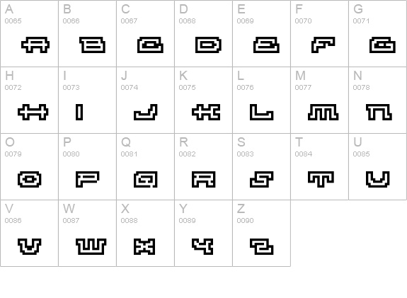 Atomic-Outline uppercase A-Z preview