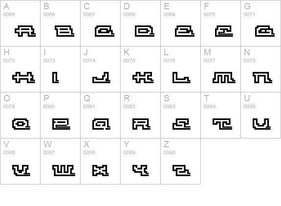 Atomic-OutlineScript uppercase A-Z preview