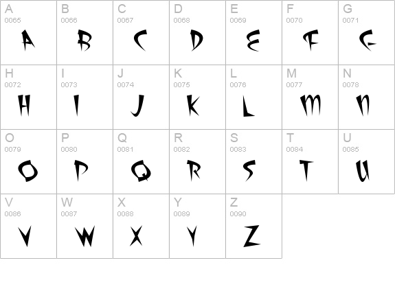 Atomic Sushi uppercase A-Z preview