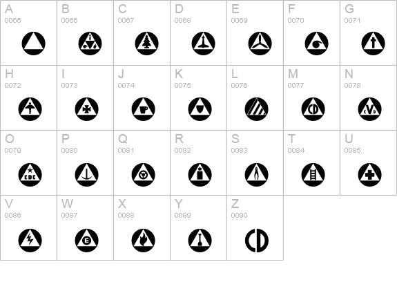 Atomica uppercase A-Z preview