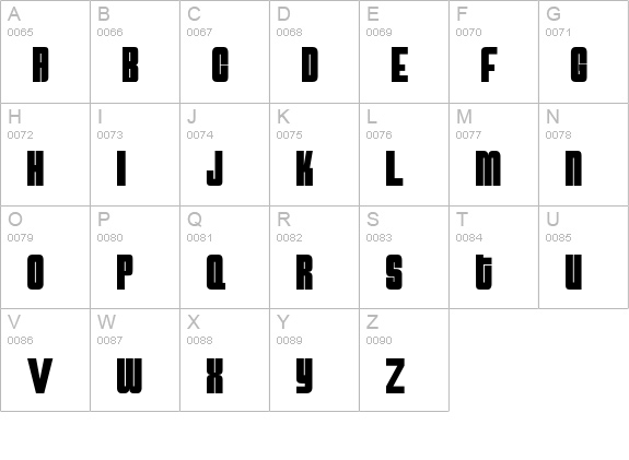 AtomicBomb uppercase A-Z preview