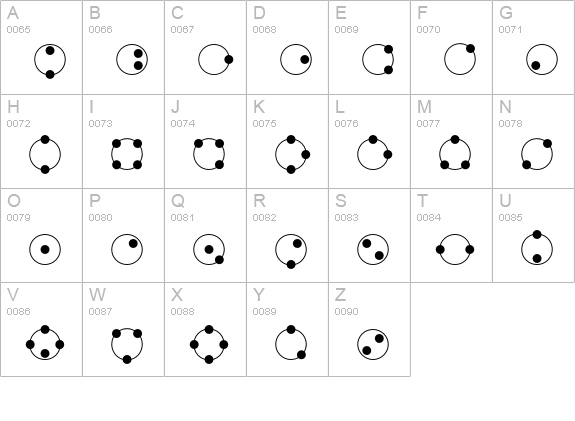 AtomicCircle uppercase A-Z preview