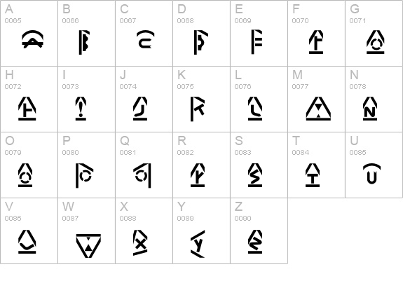 ATwentySix uppercase A-Z preview