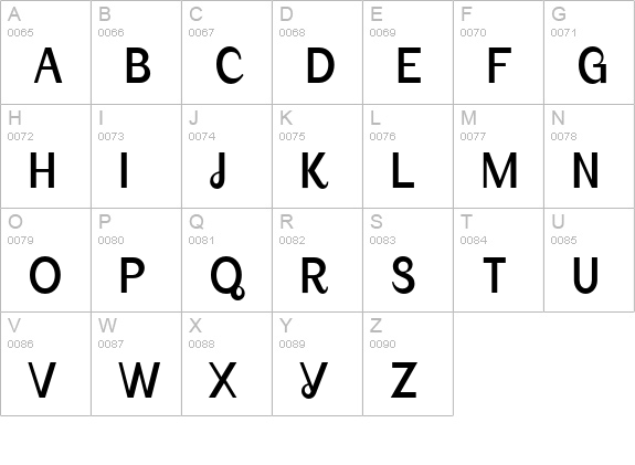 August-Light uppercase A-Z preview