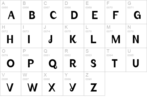 August-Regular uppercase A-Z preview