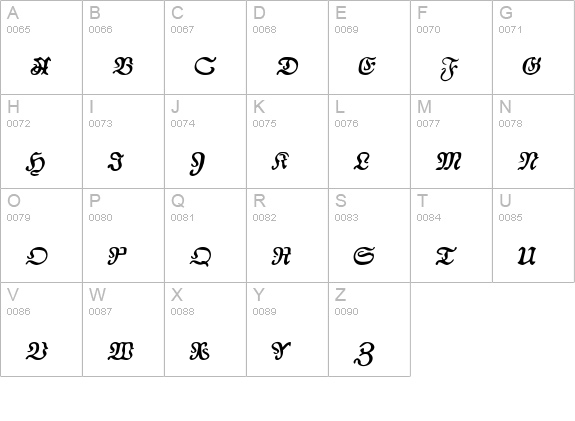 AuldMagick Bold Italic uppercase A-Z preview