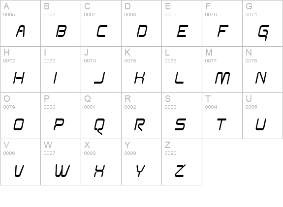 Aunchanted Bold Oblique uppercase A-Z preview