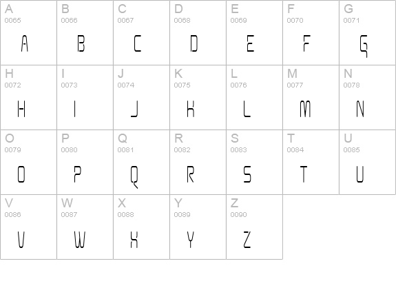 Aunchanted Condense uppercase A-Z preview