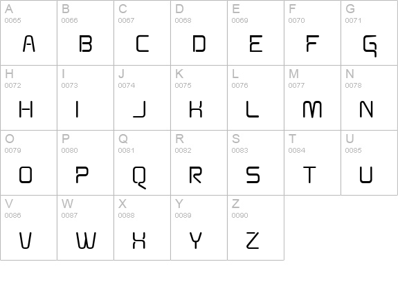 Aunchanted Xspace Bold uppercase A-Z preview
