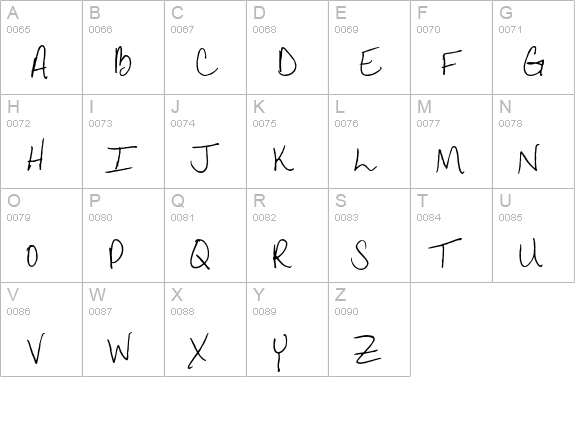 Aundee BTN uppercase A-Z preview