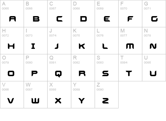 Aura-Regular uppercase A-Z preview