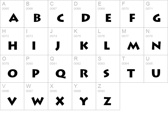 Austere Black SSi Black uppercase A-Z preview
