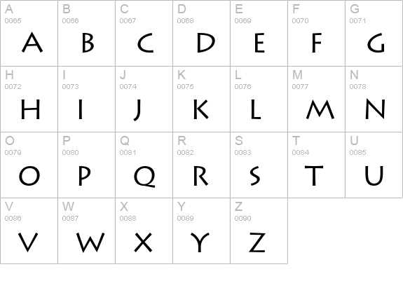 Austere SSi uppercase A-Z preview