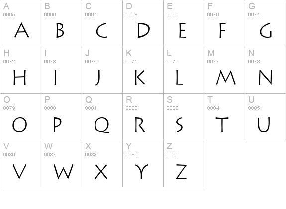 AustereLightCapsSSK Bold uppercase A-Z preview