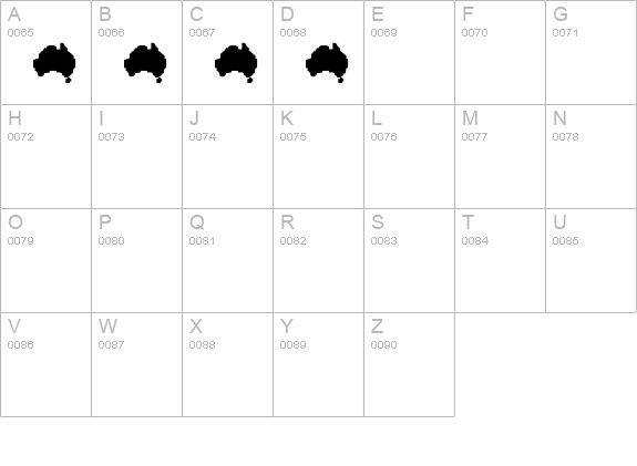 Australia Fair uppercase A-Z preview