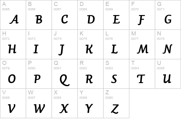 Auto 2 Bold Italic LF uppercase A-Z preview