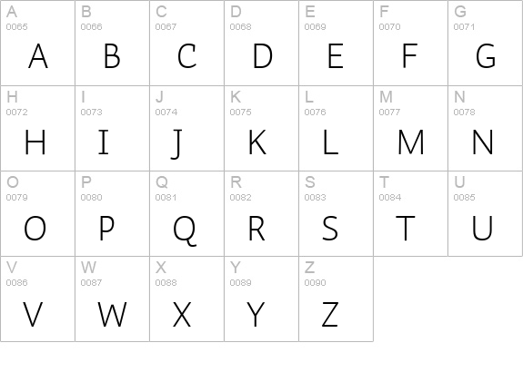 Auto 3 Light uppercase A-Z preview