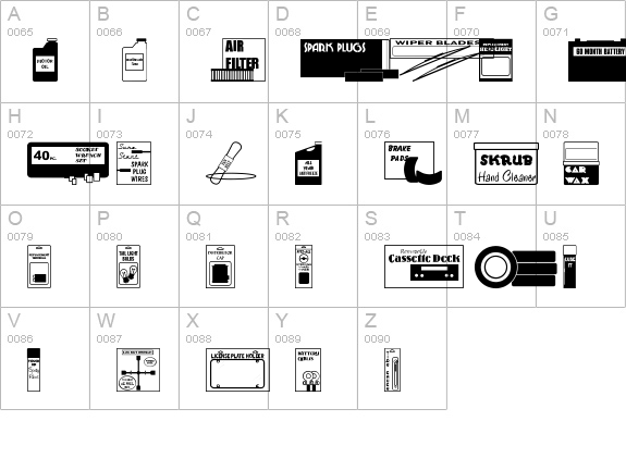 Auto Store JL uppercase A-Z preview