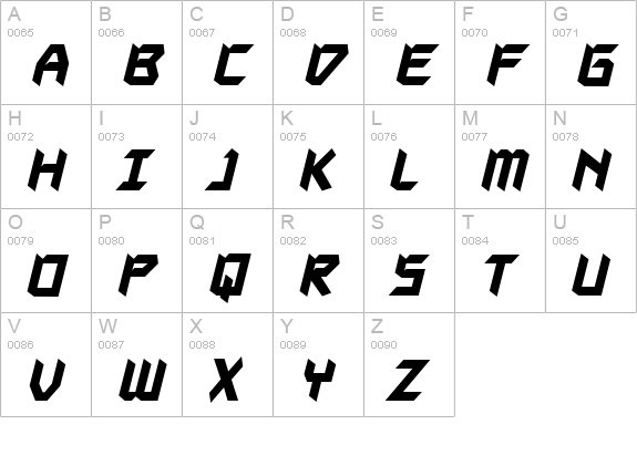 Autodestruct BB Bold uppercase A-Z preview