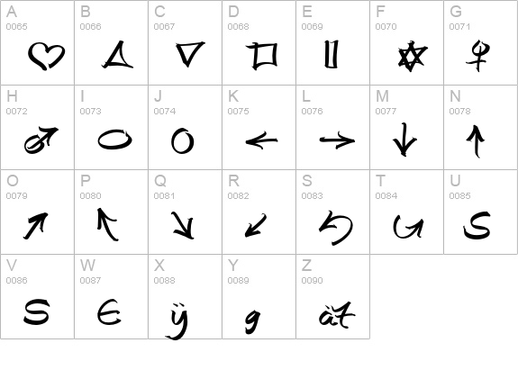 AutographScriptEF-BoldExtras uppercase A-Z preview
