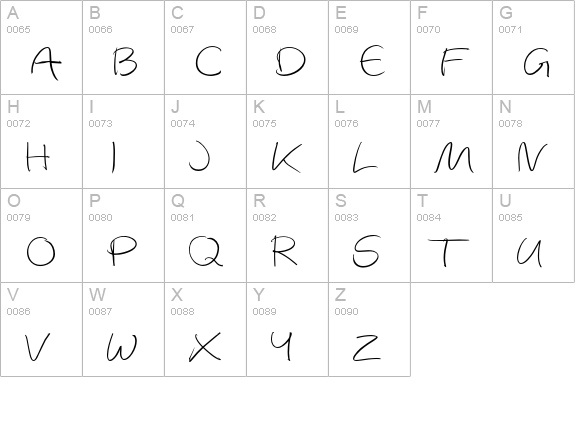 AutographScriptEF-Light uppercase A-Z preview