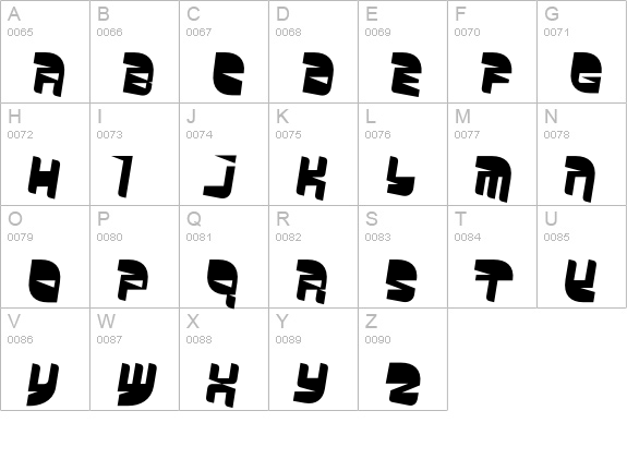 Automatic-Regular uppercase A-Z preview